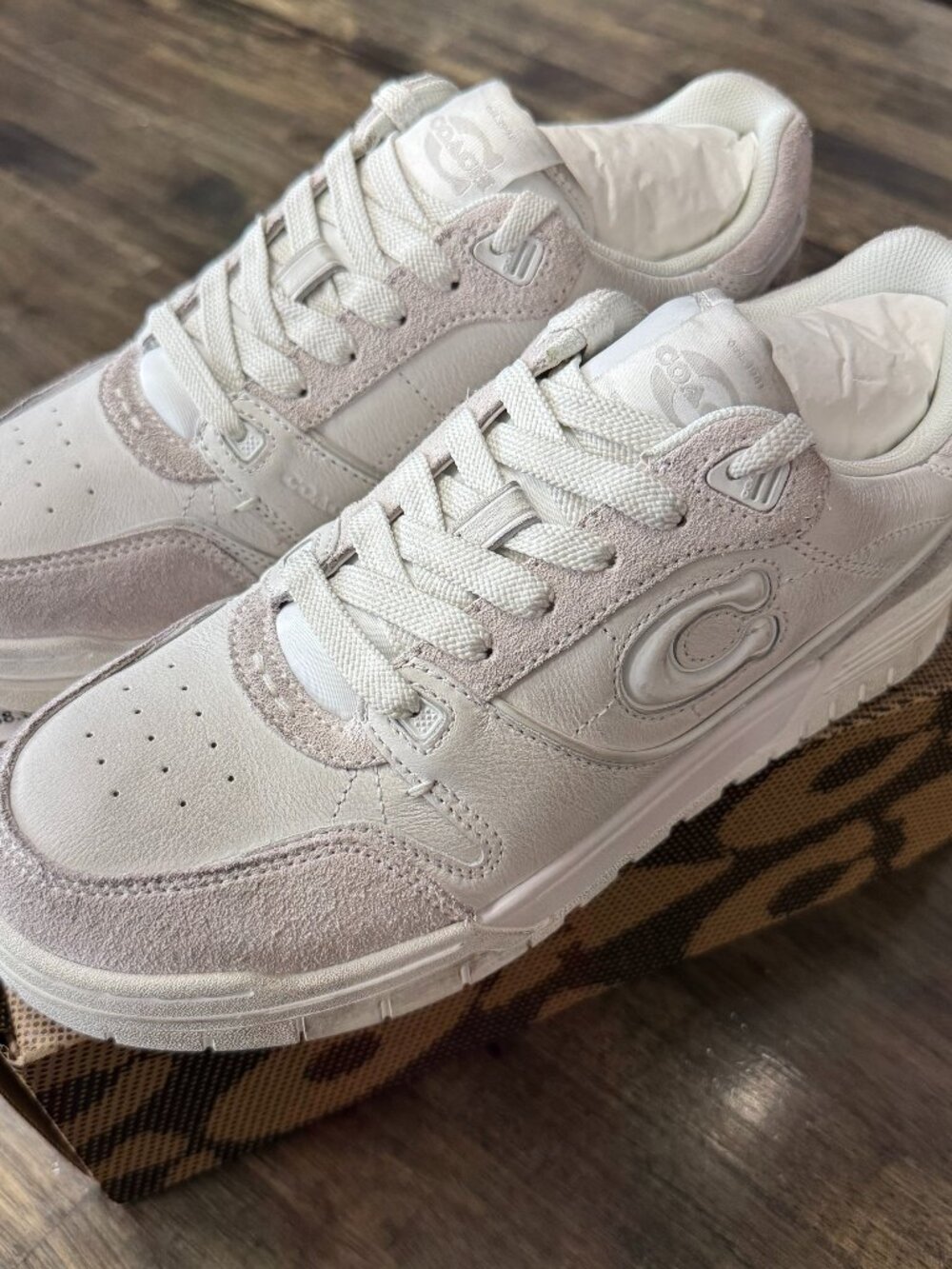 Coach Women's Soho Sneaker, Glacier White New with Box Size 8 B